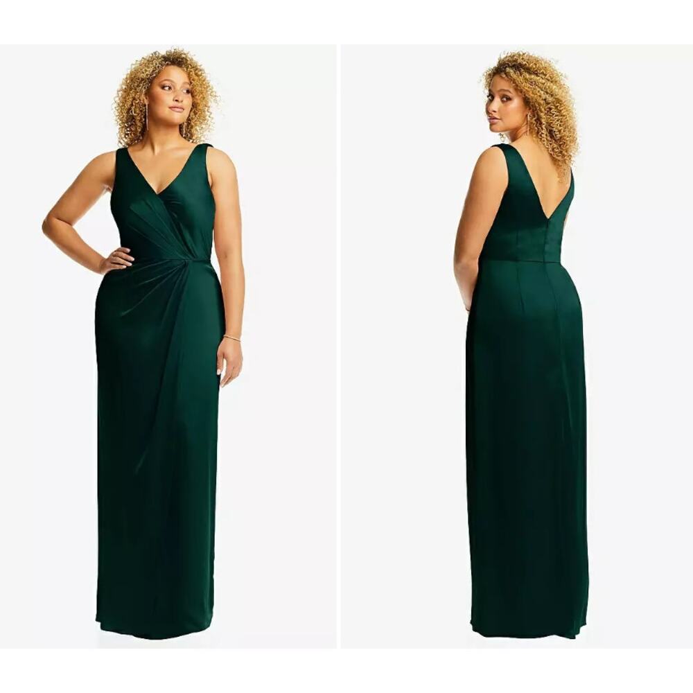 After Six Faux Wrap Whisper Satin Maxi Dress‎ Size 16R New with Tags